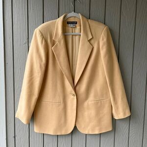Vintage Savannah 100% Wool Blazer – Butter Yellow, M/L